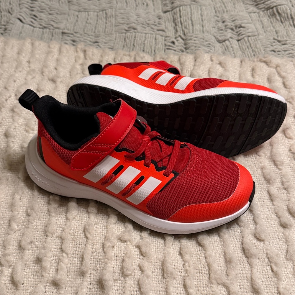 Adidas Red and White Athletic Shoes